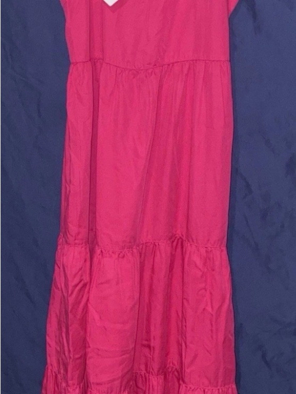 Women’s Fuchsia Maxi Dress - Sleeveless Tiered Summer Dress
